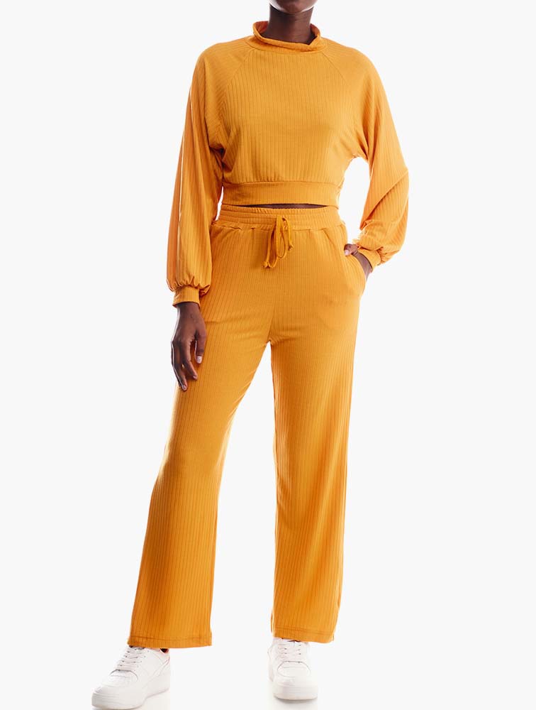 MyRunway | Shop TomTom Mustard Two Piece Lounge Set for Women from